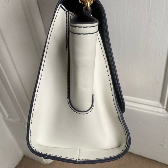 Zac Posen Eartha Iconic Top Handle Navy/White - Picture 5 of 15